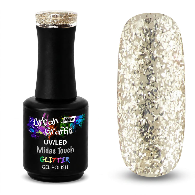 Midas Touch - UGGP-A0914 Urban Graffiti Zlatý trblietavý gélový lak 15ml