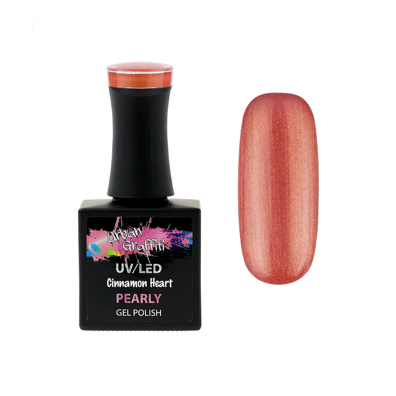 Cinnamon Heart - UGGP-A0904 Urban Graffiti Rouge-Orange Perle Gel Vernis 15ml