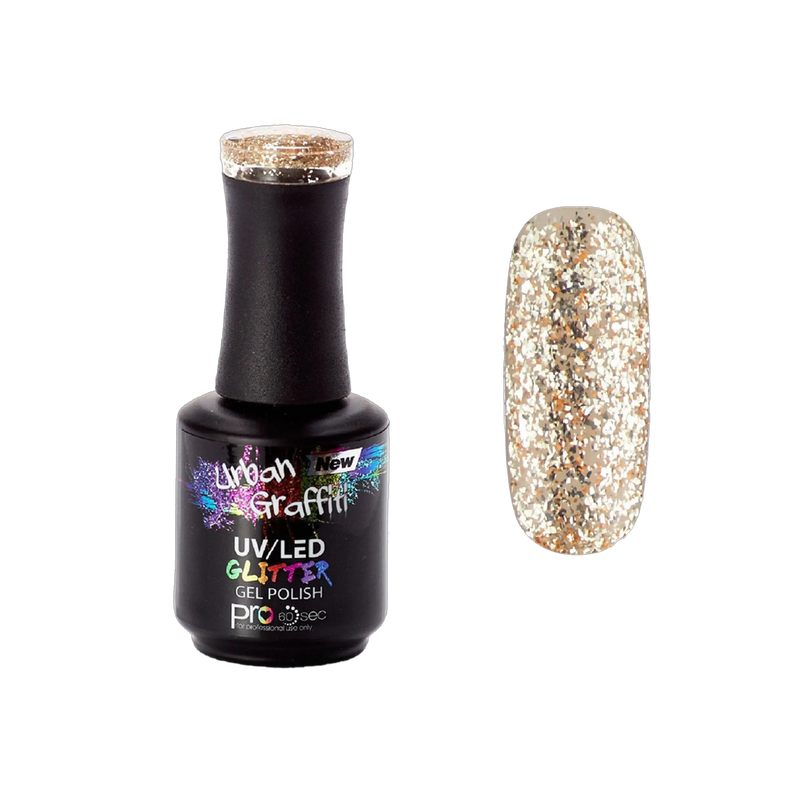King Tut - UGGP-A0915 Vernis Gel Pailleté Or Graffiti Urbain 15ml