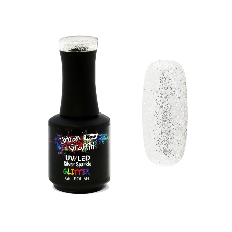 Strieborný trblietavý - UGGP-A0293 Urban Graffiti gélový lak 15ml